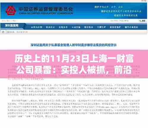 上海财富巨擘雷暴事件，实控人被拘，新纪元智能财富管理平台诞生背后的科技重塑金融生态之路