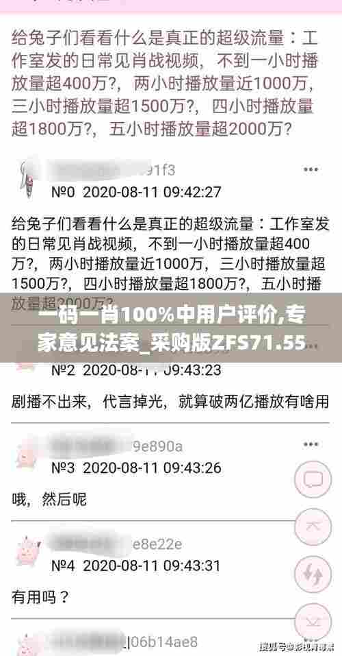 一码一肖100%中用户评价,专家意见法案_采购版ZFS71.552