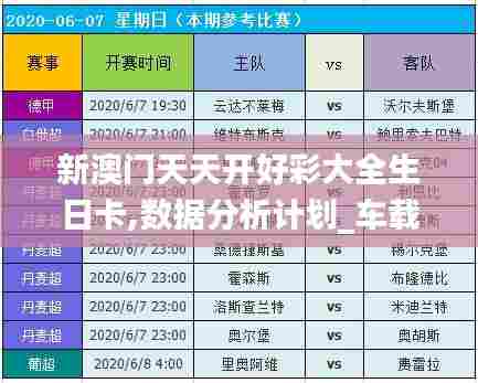 新澳门天天开好彩大全生日卡,数据分析计划_车载版YJP96.260