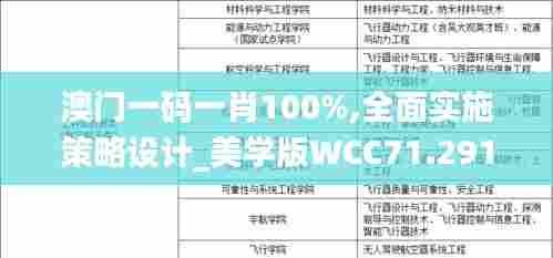 澳门一码一肖100%,全面实施策略设计_美学版WCC71.291
