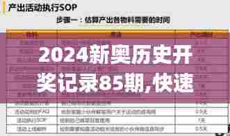 2024新奥历史开奖记录85期,快速产出解决方案_旗舰款MRA94.459