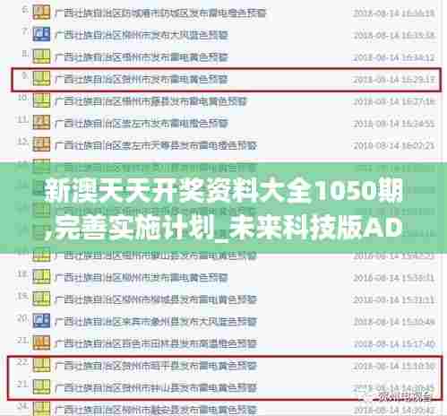 新澳天天开奖资料大全1050期,完善实施计划_未来科技版ADS3.522