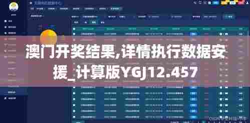 澳门开奖结果,详情执行数据安援_计算版YGJ12.457