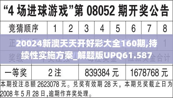 20024新澳天天开好彩大全160期,持续性实施方案_解题版UPQ61.587