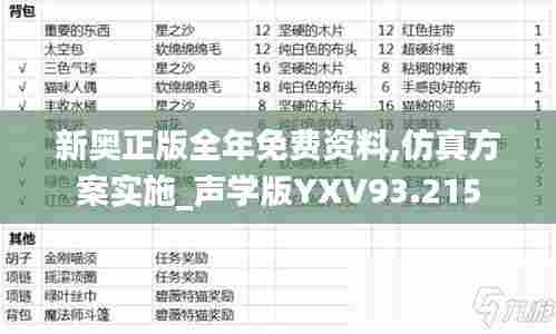 新奥正版全年免费资料,仿真方案实施_声学版YXV93.215
