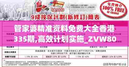 管家婆精准资料免费大全香港335期,高效计划实施_ZVW80.980经典版