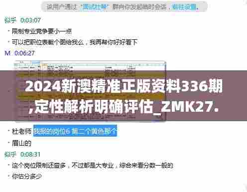 2024新澳精准正版资料336期,定性解析明确评估_ZMK27.530传承版