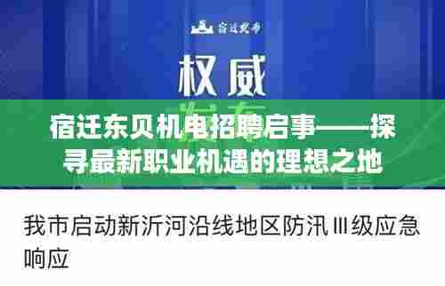 宿迁东贝机电招聘启事，探寻职业机遇的理想之地