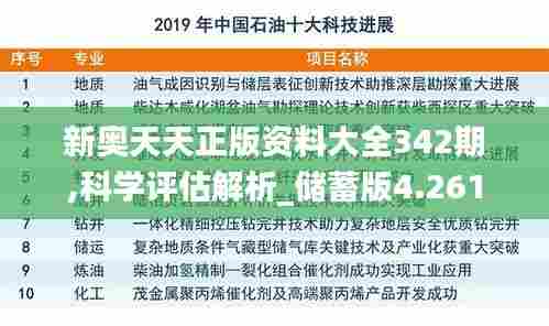 新奥天天正版资料大全342期,科学评估解析_储蓄版4.261