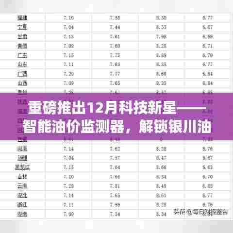 重磅,智能油价监测器解锁银川油价新纪元,引领科技新星!