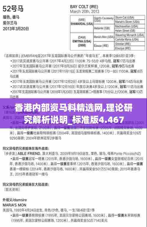 香港内部资马料精选网,理论研究解析说明_标准版4.467