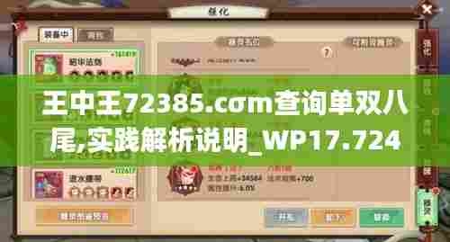 王中王72385.cσm查询单双八尾,实践解析说明_WP17.724