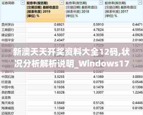 新澳天天开奖资料大全12码,状况分析解析说明_Windows17.867