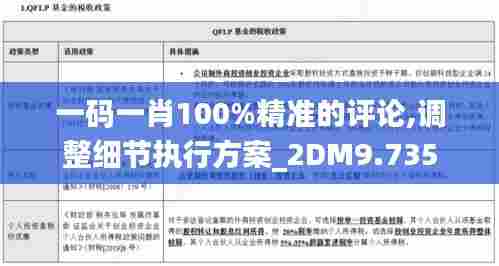 一码一肖100%精准的评论,调整细节执行方案_2DM9.735