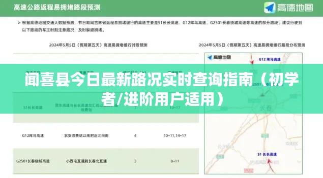 闻喜县最新路况实时查询指南,适合初学者与进阶用户参考