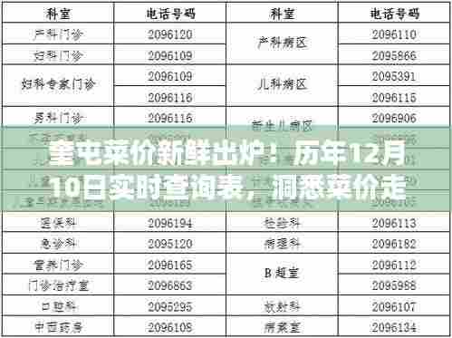 奎屯菜价新鲜出炉,历年与实时查询表,洞悉菜价走势!