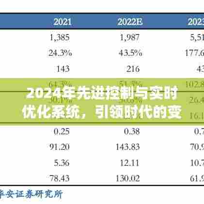 2024年先进控制与实时优化系统,引领时代变革的先锋力量