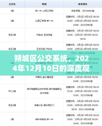 朔城区公交系统深度观察与影响回顾,2024年12月10日视角