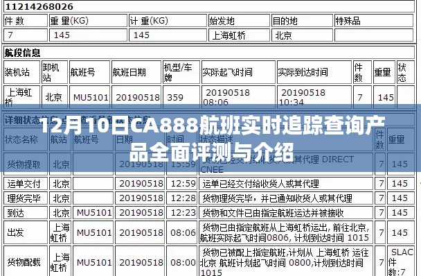 CA888航班实时追踪查询产品全面评测与详解