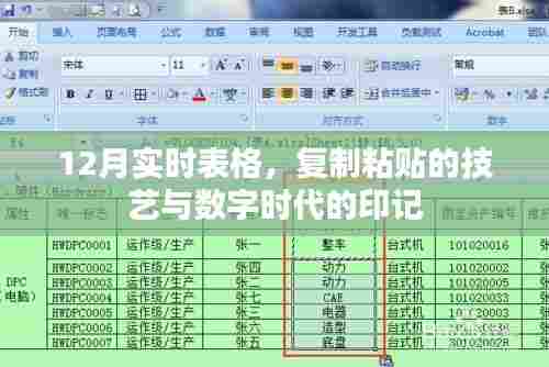 数字时代的技艺,复制粘贴与实时表格的印记(12月版)