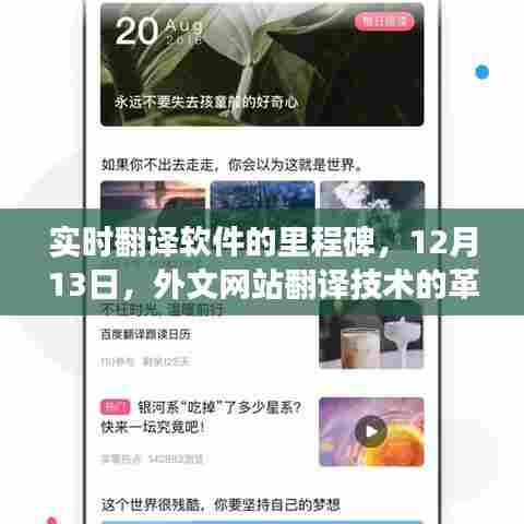 实时翻译软件的革新里程碑，外文网站翻译技术革新之旅