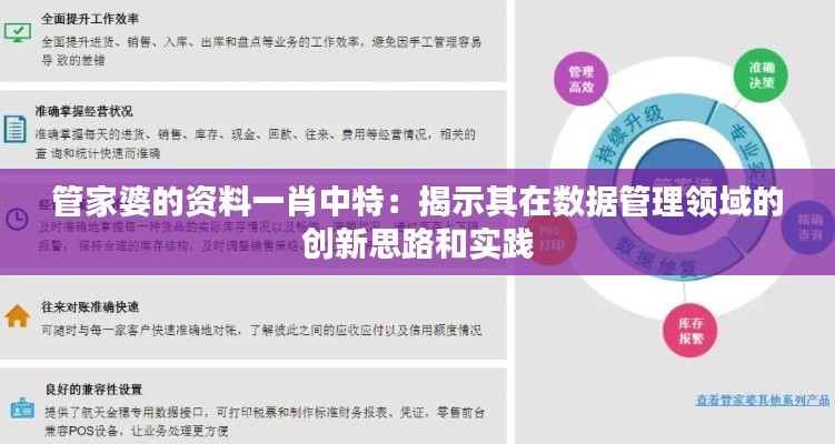 管家婆的资料一肖中特:揭示其在数据管理领域的创新思路和实践