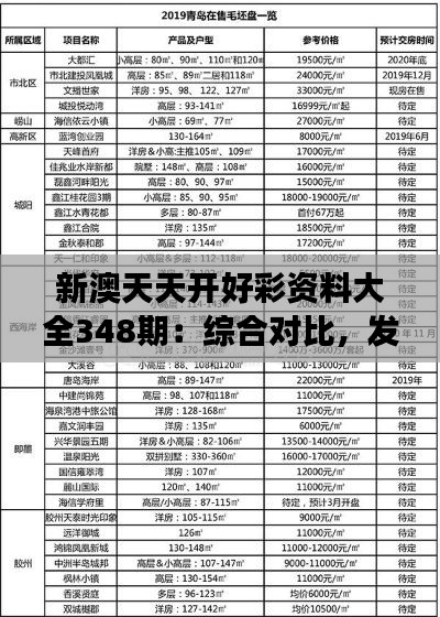 新澳天天开好彩资料大全348期:综合对比,发现号码的奥秘