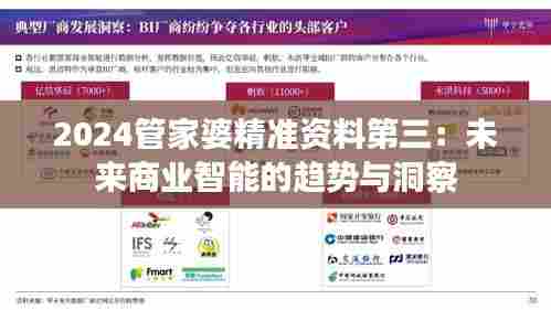2024管家婆精准资料第三:未来商业智能的趋势与洞察