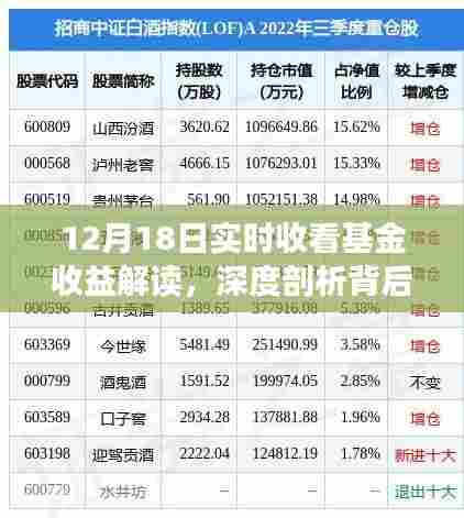 12月18日基金收益解读,深度剖析背后的收益与风险实况