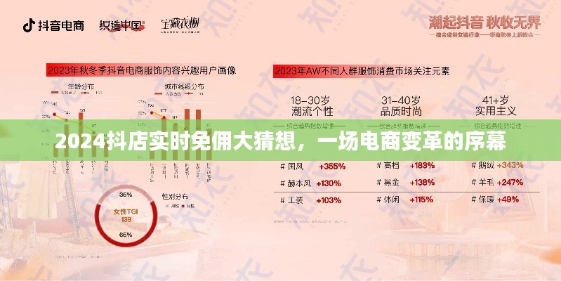 2024抖店实时免佣大猜想,电商变革的序幕开启