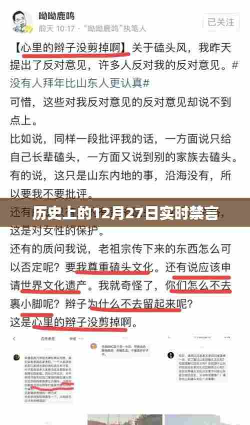 历史上的大事件,12月27日实时禁言事件回顾