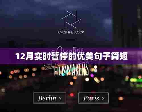 精选优美句子,时光暂停在静美的十二月