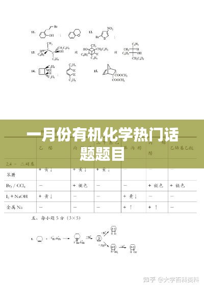 一月份有机化学热点解析
