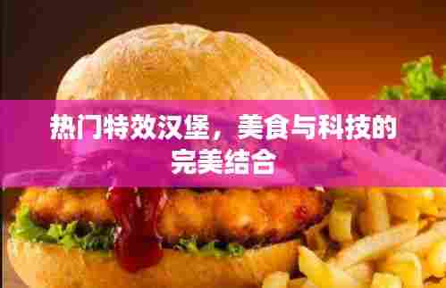 美食科技融合之作，特效汉堡的魅力