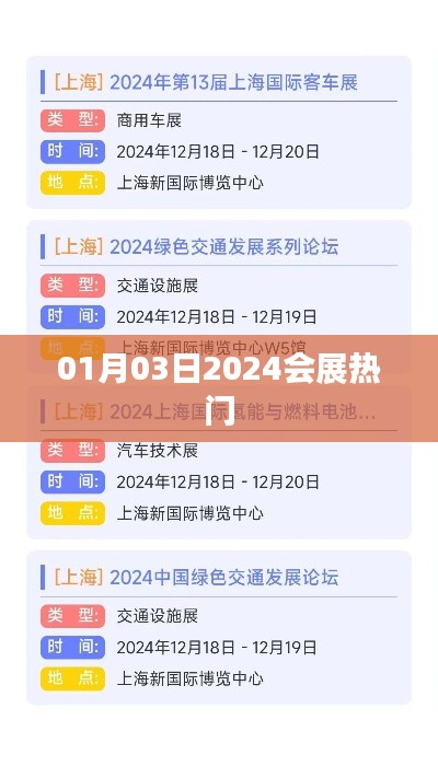 『2024年1月会展热门概览』