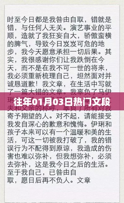 精选往年元旦后热门文段回顾