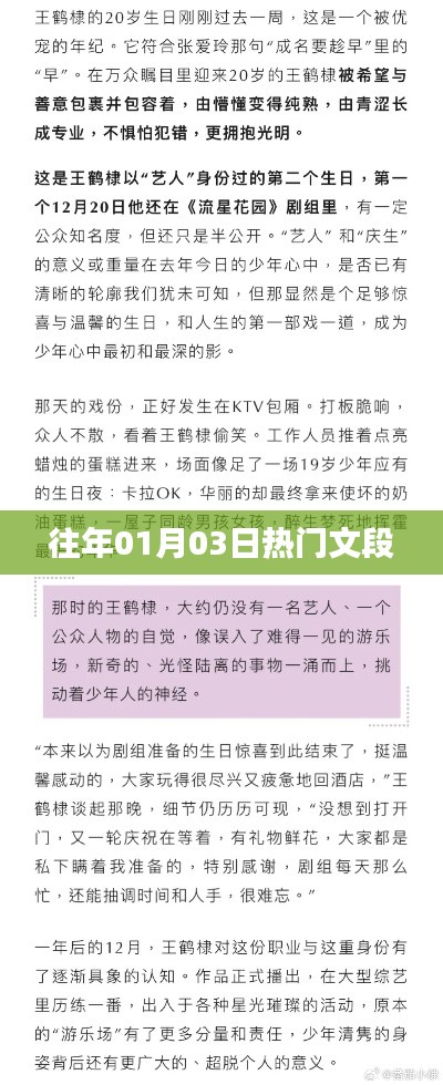 精选往年元旦后热门文段回顾