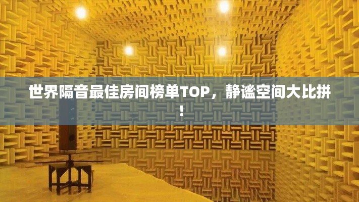 世界隔音最佳房间榜单TOP,静谧空间大比拼!