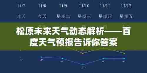 松原未来天气动态解析——百度天气预报告诉你答案
