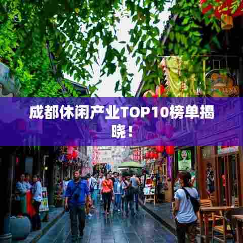 成都休闲产业TOP10榜单揭晓！