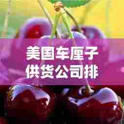 美国车厘子供货公司排名揭晓,优质供应商榜单不容错过!