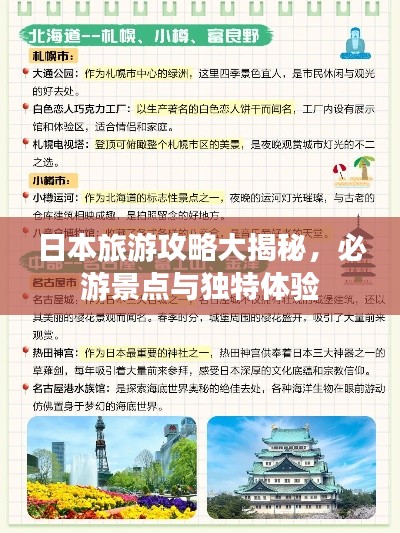 日本旅游攻略大揭秘,必游景点与独特体验