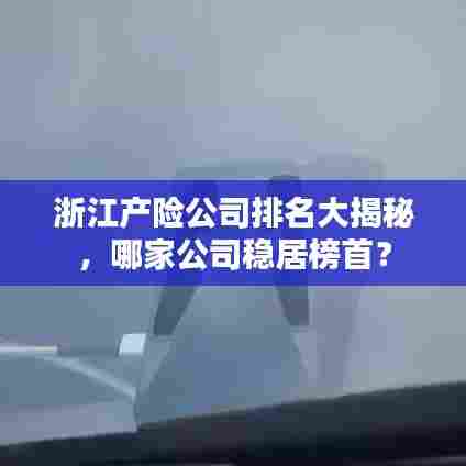 浙江产险公司排名大揭秘,哪家公司稳居榜首?