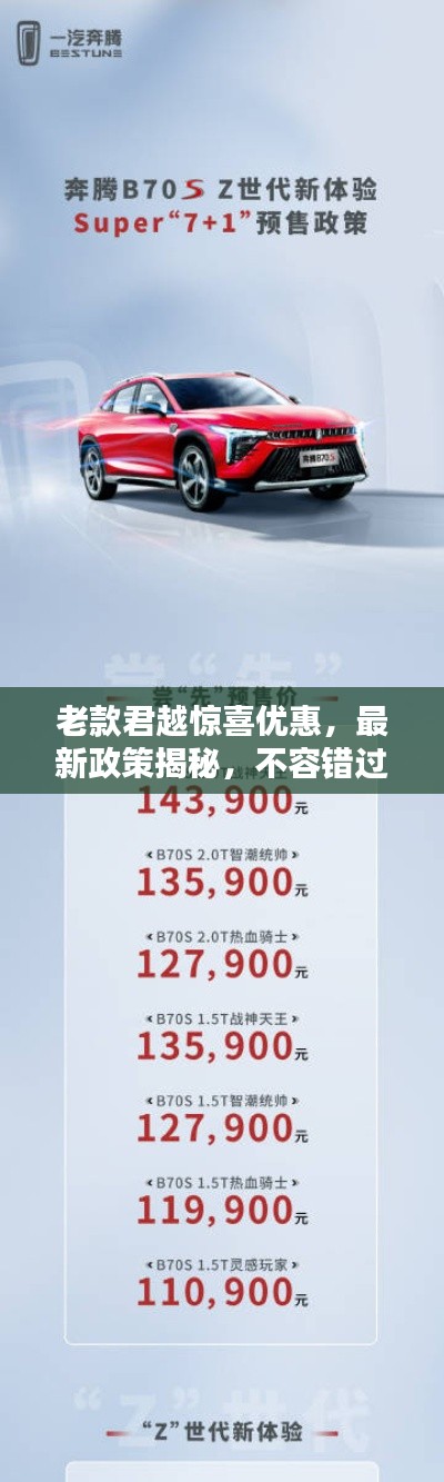 老款君越惊喜优惠,最新政策揭秘,不容错过!